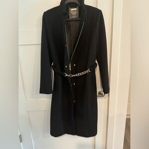 Vince Camuto Women's Chain Belted Maxi Coat Size Medium